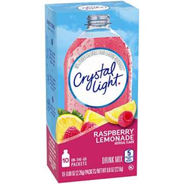 Crystal Light Raspberry Lemonade Drink Mix - Low Calorie Refreshment