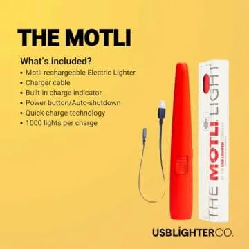 MOTLI Electric Arc Lighter - USB Rechargeable & Safe