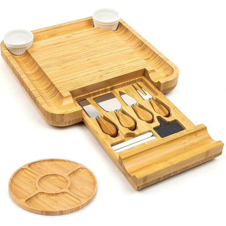 Bamboo Cheese Board Set - Perfect Gift Idea