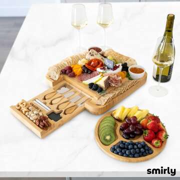 Bamboo Cheese Board Set - Perfect Gift Idea