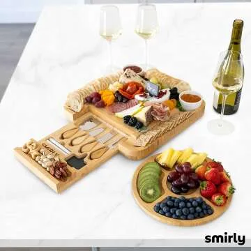 Bamboo Cheese Board Set - Perfect Gift Idea
