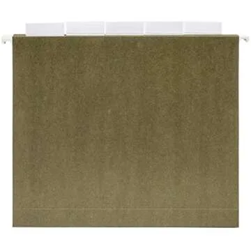 Blue Summit Supplies Extra Capacity Hanging File Folders, 25 Reinforced Hang Folders, Heavy Duty 2 Inch Expansion, Designed for Bulky Files and Charts, Letter Size, Standard Green, 25 Pack