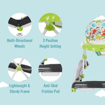 Ava Baby Walker - 2-in-1 Design & Added Support