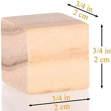 Wooden Craft Cubes 3/4 inch for DIY Projects (110PCS)