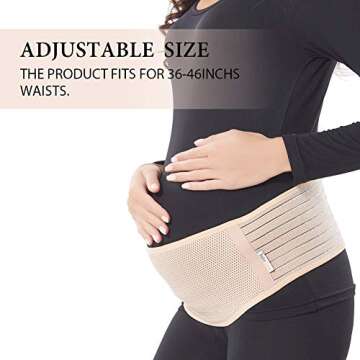 Maternity Belt, Elastic Pregnancy Belly Support Band, Breathable Support Belt for Pregnant Women, Relieve Lower Back, Pelvic and Hip Pain