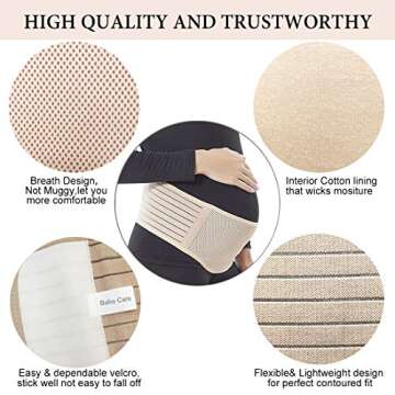 Maternity Belt, Elastic Pregnancy Belly Support Band, Breathable Support Belt for Pregnant Women, Relieve Lower Back, Pelvic and Hip Pain