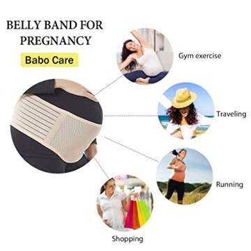 Maternity Belt, Elastic Pregnancy Belly Support Band, Breathable Support Belt for Pregnant Women, Relieve Lower Back, Pelvic and Hip Pain