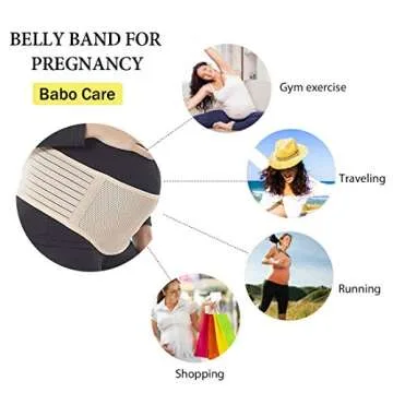 Maternity Belt, Elastic Pregnancy Belly Support Band, Breathable Support Belt for Pregnant Women, Relieve Lower Back, Pelvic and Hip Pain