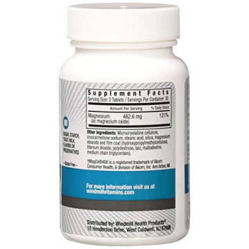 Windmill Magnesium Oxide 400 mg for Heart and Muscle Support