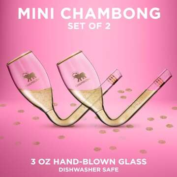 Chambong Mini Champagne Flutes - Elegant Party Favorites