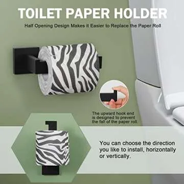 VELIMAX Premium Stainless Steel 4 Pieces Bathroom Hardware Accessories Set Wall Mounted Towel Bar Set, Matte Black, 23.6-Inch