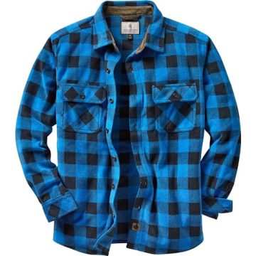 Legendary Whitetails Men's Fleece Button Up Shirt in Blue