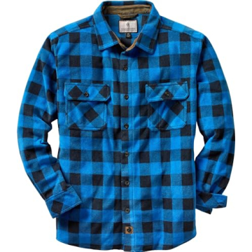 Legendary Whitetails Men's Fleece Button Up Shirt in Blue