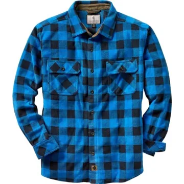 Legendary Whitetails Men's Fleece Button Up Shirt in Blue