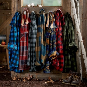 Legendary Whitetails Men's Fleece Button Up Shirt in Blue