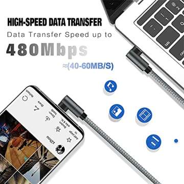 USB C to Lightning Cable for Apple iPhone & iPad Fast Charging