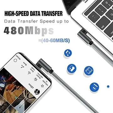 USB C to Lightning Cable for Apple iPhone & iPad Fast Charging