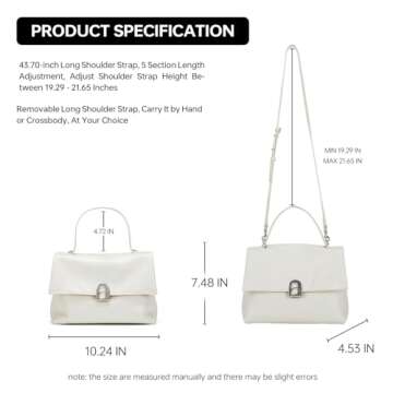 LA'FESTIN Soft Leather Top-handle Satchel for Women