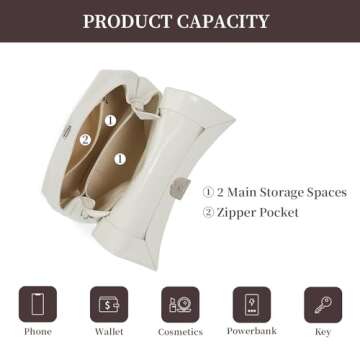 LA'FESTIN Soft Leather Top-handle Satchel for Women