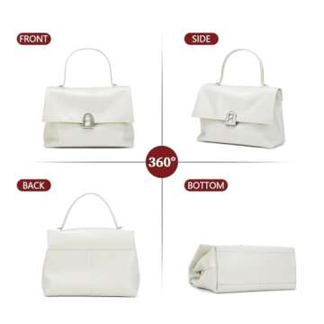 LA'FESTIN Soft Leather Top-handle Satchel for Women