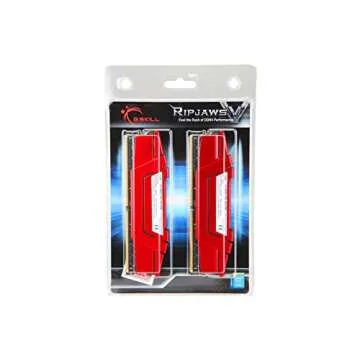 G.SKILL Ripjaws V Series (Intel XMP) DDR4 RAM 32GB (2x16GB) 3600MT/s CL19-20-20-40 1.35V Desktop Computer Memory UDIMM - Red (F4-3600C19D-32GVRB)