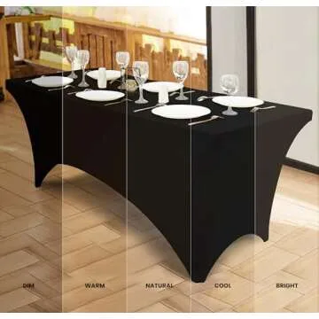 Utopia Spandex Tablecloth 2 Pack for Events and More