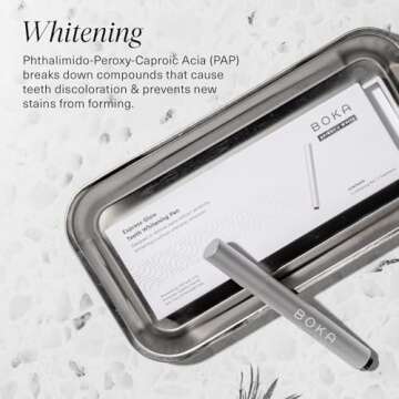 Boka Whitening Express Glow Teeth Whitening Pen - Powered by Pap & Nano-hydroxyapatite - 10 Shades Whiter Within 7 Days - Easy to Use, Whitener Appropriate for Sensitive Teeth