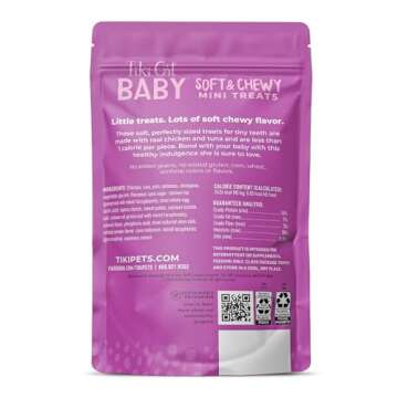 Tiki Cat Baby Soft & Chewy, Chicken Flavored, Low-Calorie, Mini Treats for Kittens 6 Weeks+, 2 oz. Pouch