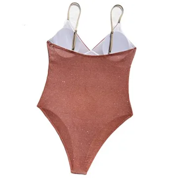 YAUASOPA Sexy Bronze One Piece Swimsuit for Women