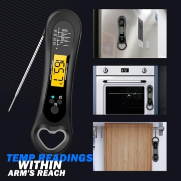 Biison Digital Meat Thermometer with Bottle Opener, Backlight