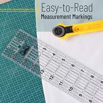 Mr. Pen Quilting Ruler - Accurate, Lightweight, Non-Slip 3x17 Inch