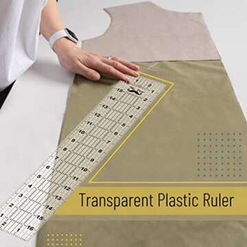 Mr. Pen Quilting Ruler - Accurate, Lightweight, Non-Slip 3x17 Inch