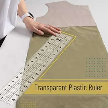 Mr. Pen Quilting Ruler - Accurate, Lightweight, Non-Slip 3x17 Inch