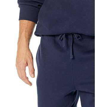 Amazon Essentials Relaxed-Fit Sweatpants for Men - Closed-Bottom, Big & Tall Options, Navy, Medium