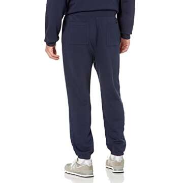 Amazon Essentials Relaxed-Fit Sweatpants for Men - Closed-Bottom, Big & Tall Options, Navy, Medium