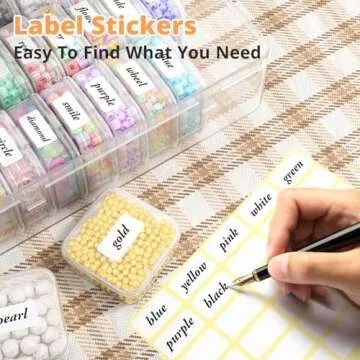 Mathtoxyz Bead Organizer Box, 31Pcs Small Bead Organizers and Storage Plastic Cases Mini Clear Bead Storage Containers Boxes with Hinged Lid and Rectangle for Bracelet Making DIY Jewelry Craft Nail