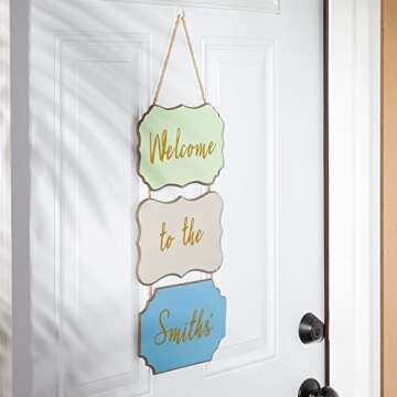 Juvale 6-Pack of Unfinished MDF Hanging Wood Plaques for Crafts with Jute Rope, Blank 9x6-Inch, 1/4-Inch Thick Wooden Sign for DIY Painting, Art Projects, Home Decor, 3 Designs