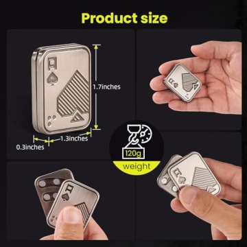 SOWSUN Metal Poker Fidget Slider for Stress Relief
