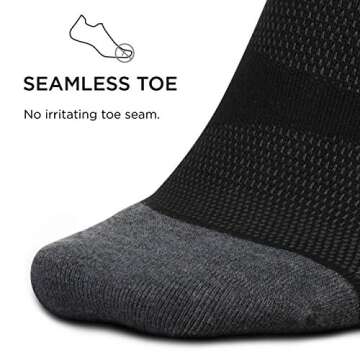 Feetures - Elite Max Cushion - Quarter - Black - Size Medium