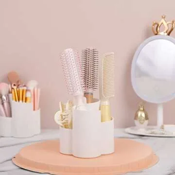 Stylish Yesesion Makeup Brush Holder with 4 Compartments