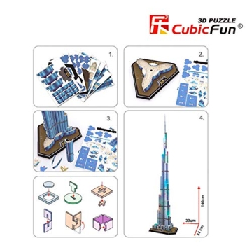 CubicFun LED 3D Puzzle - Burj Khalifa 57 Inches Tall