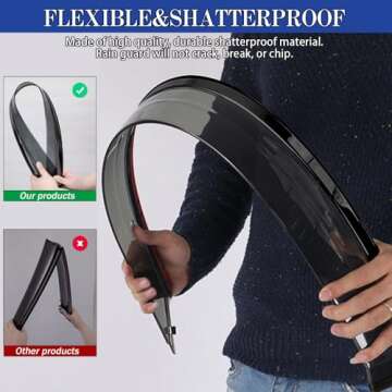 LETINGFAR Window Visors Rain Guards for Hyundai Venue 2020 2021 2022 2023 Accessories, Wind Deflectors Vent Shades for Hyundai Venue