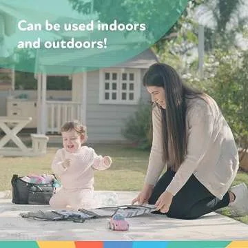 Nuby Reversible Baby Floor Mat - Foldable and Lightweight Baby Play Mat for Floor - Easy Storage and Travel - Safari