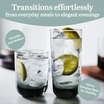 Libbey Polaris Tumbler Rock Glass Set - Stylish 16 Pieces