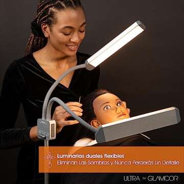 GLAMCOR Ultra X Portable LED Lighting Kit for beauty and skincare, filming, and photography | remote controlled 2700K - 5600K color temperature