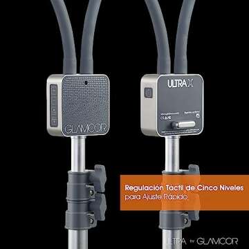 GLAMCOR Ultra X Portable LED Lighting Kit for beauty and skincare, filming, and photography | remote controlled 2700K - 5600K color temperature