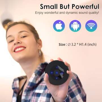 XLeader Small Wireless Speaker (Travel Case Packed) Portable Bluetooth Speaker with Micro SD Card, Mic, Aux input, Touch Screen, Deep Bass, 12H Playtime, Mini speaker for iPhone Laptop PC Bathroom Car