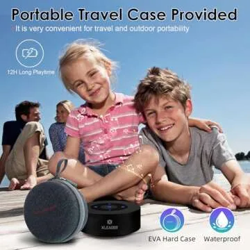 XLeader Small Wireless Speaker (Travel Case Packed) Portable Bluetooth Speaker with Micro SD Card, Mic, Aux input, Touch Screen, Deep Bass, 12H Playtime, Mini speaker for iPhone Laptop PC Bathroom Car