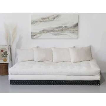 The Futon Shop King Organic Wool Latex Mattress - Shiki Futon Medium Firm - Japanese Floor Mattress ...