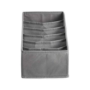 Amazon Basics Gray Drawer Organizers 2-Pack for Underwear Socks